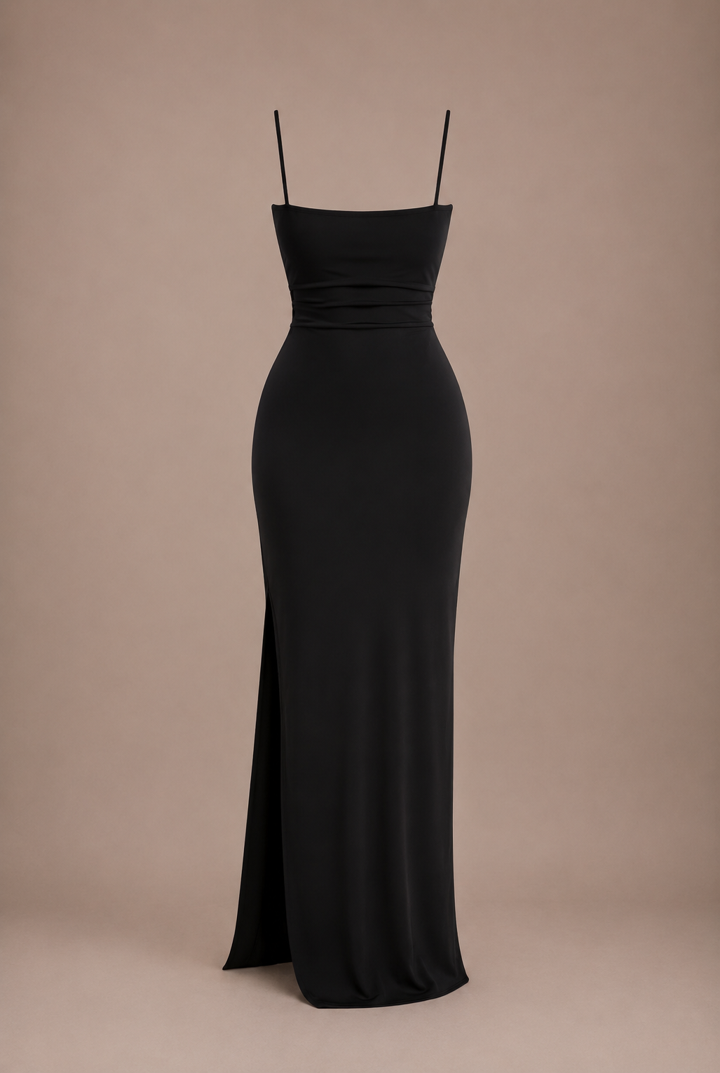 Letné Bodycon Šaty na Ramienka s Rozparkom